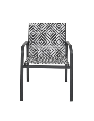 Salon De Jardin Table Avec 2 Chaises Mexico Gris Home Deco Factory