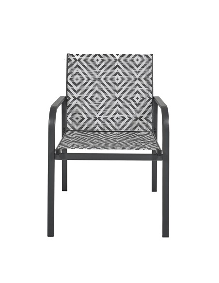 Salon De Jardin Table Avec 2 Chaises Mexico Gris Home Deco Factory