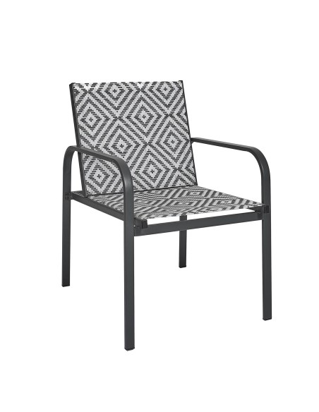 Salon De Jardin Table Avec 2 Chaises Mexico Gris Home Deco Factory