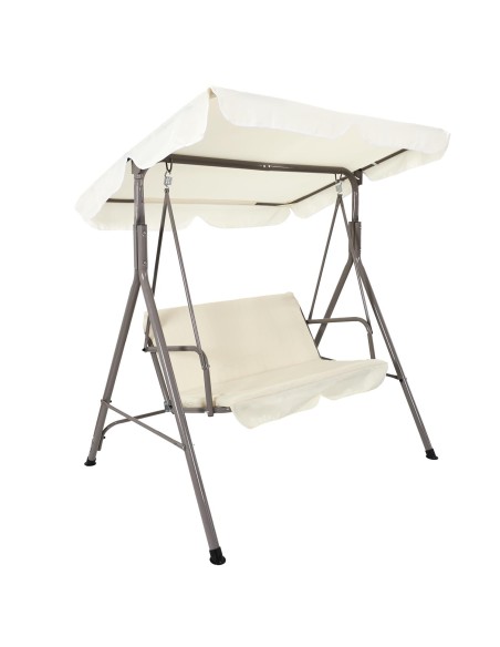 Balancelle De Jardin Soria Beige 140 Cm Home Deco Factory