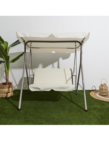 Balancelle De Jardin Soria Beige 140 Cm Home Deco Factory