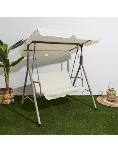 Balancelle De Jardin Soria Beige 140 Cm Home Deco Factory