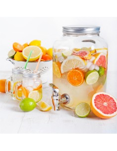 Distributeur De Boisson Avec Robinet En Verre 4l Home Deco Factory 2