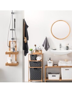 Serviteur De Douche 2 Niveaux En Bambou Five 2