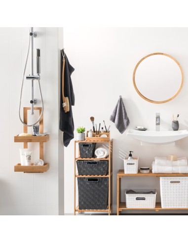 Serviteur De Douche 2 Niveaux En Bambou Five