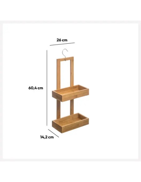 Serviteur De Douche 2 Niveaux En Bambou Five