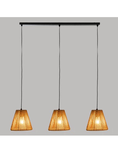 Suspension 3 Lampes Giada D20 Beige Atmosphera