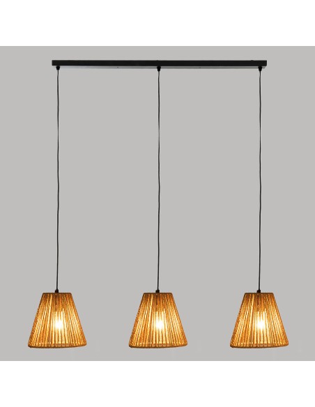 Suspension 3 Lampes Giada D20 Beige Atmosphera