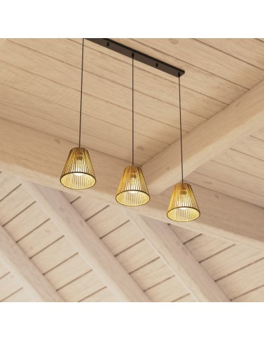 Suspension 3 Lampes Giada D20 Beige Atmosphera