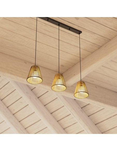 Suspension 3 Lampes Giada D20 Beige Atmosphera