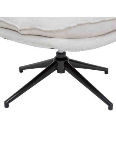 Fauteuil Pivotant Harper Lin Blanc Atmosphera