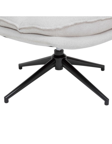 Fauteuil Pivotant Harper Lin Blanc Atmosphera