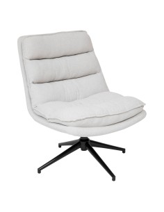 Fauteuil Pivotant Harper Lin Blanc Atmosphera