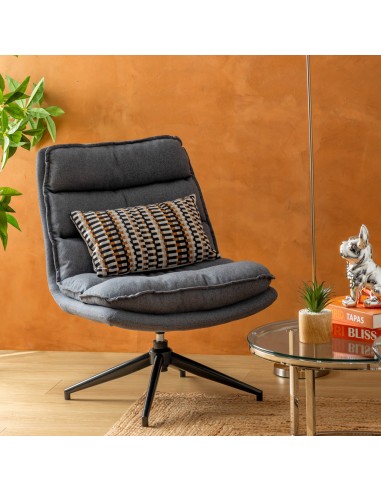 Fauteuil Pivotant Harper Gris Atmosphera