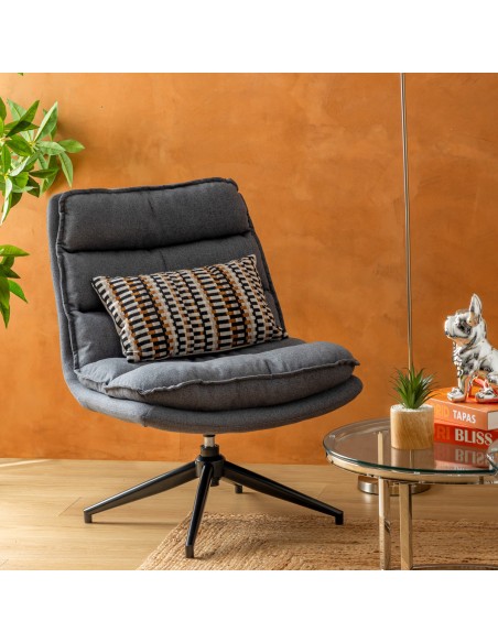 Fauteuil Pivotant Harper Gris Atmosphera