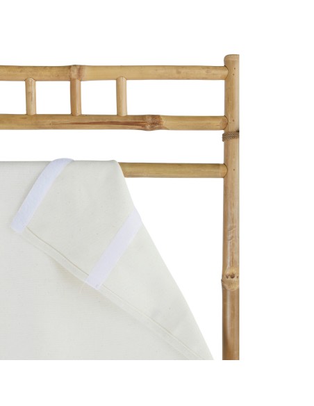 Lot De 2 Paravents En Bambou Et Tissu Kalel Beige Atmosphera