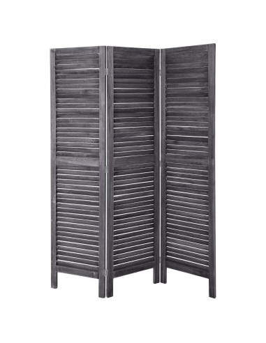 Lot De 2 Paravents En Bois 170x120 Camila Gris Atmosphera