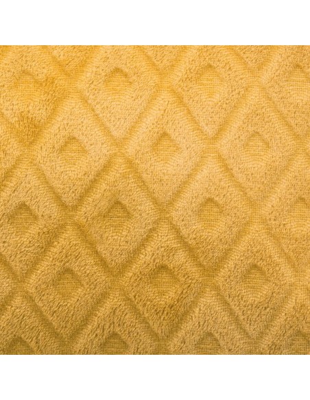 Plaid 3D losanges 125x150 Ocre - Atmosphera