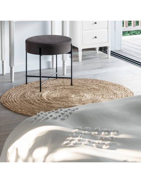 Tapis Rond D120 En Jute Naturel Atmosphera