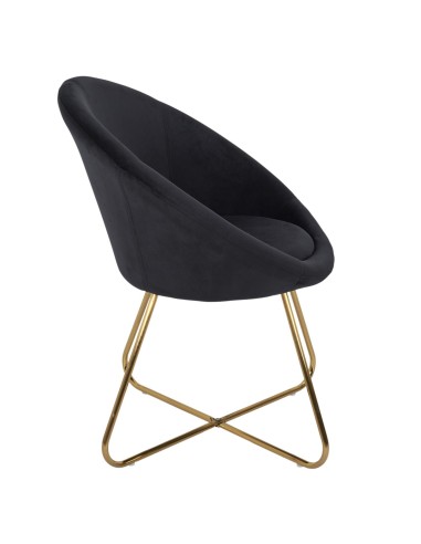 Lot De 2 Fauteuils Velours Noir Karl Home Deco Factory