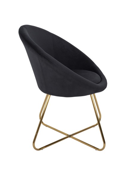 Lot De 2 Fauteuils Velours Noir Karl Home Deco Factory