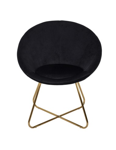 Lot De 2 Fauteuils Velours Noir Karl Home Deco Factory