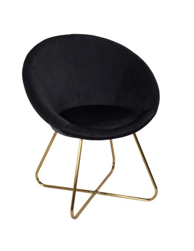 Lot De 2 Fauteuils Velours Noir Karl Home Deco Factory