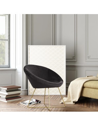 Lot De 2 Fauteuils Velours Noir Karl Home Deco Factory