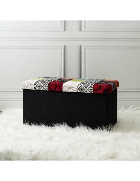 Coffre Banc Pliable Patchwork Home Deco Factory