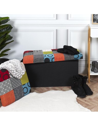 Coffre Banc Pliable Patchwork Home Deco Factory