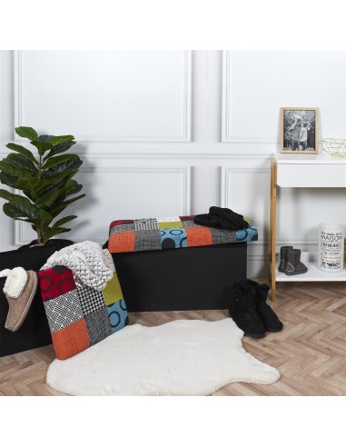 Coffre Banc Pliable Patchwork Home Deco Factory