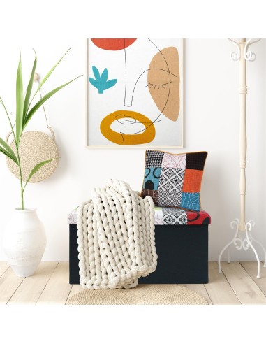 Coffre Banc Pliable Patchwork Home Deco Factory