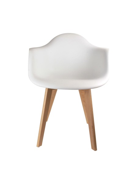 Lot De 2 Fauteuils Scandinave Blanc Home Deco Factory