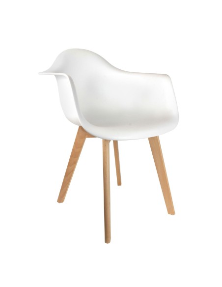 Lot De 2 Fauteuils Scandinave Blanc Home Deco Factory