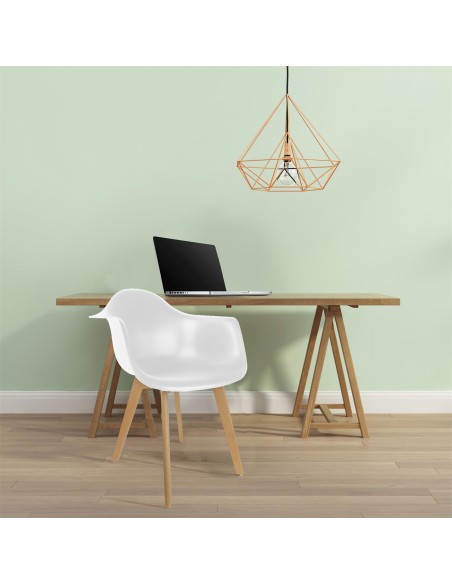 Lot De 6 Fauteuils Polypropilène Blanc Home Deco Factory