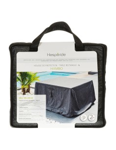 Housse de protection Hambo pour table rectangle L Noir Hespéride