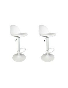 Lot De 2 Tabourets De Bar Isak Blanc Home Deco Factory