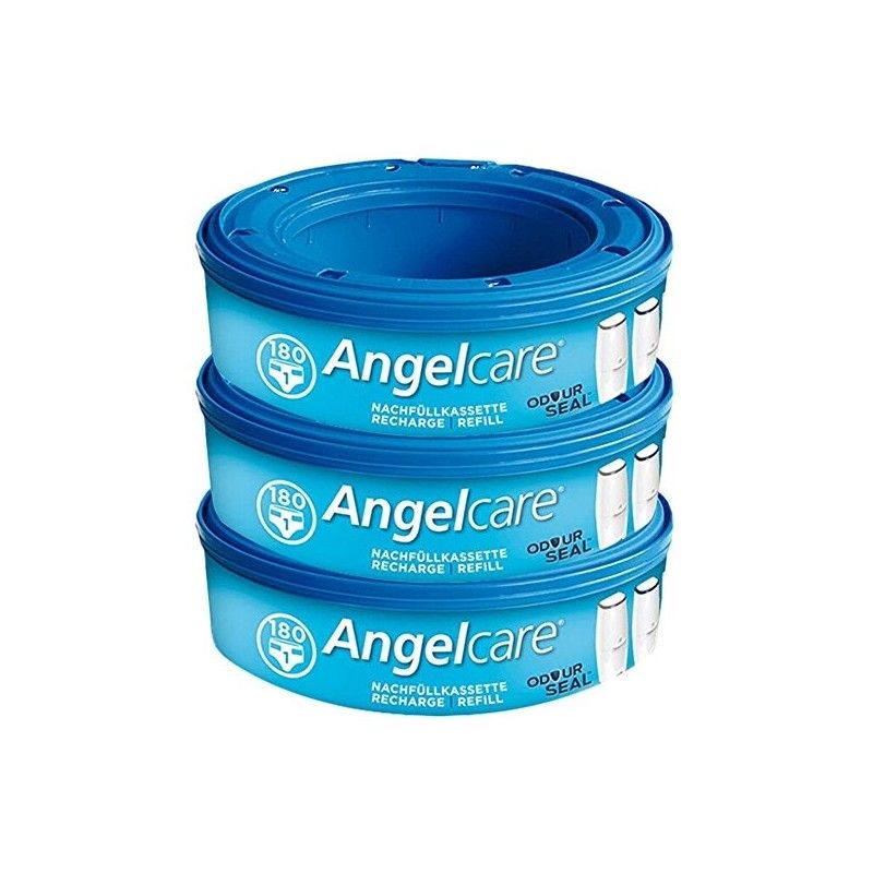 Pack de 3 Recharges Bleu pour Poubelle à Couches - Angelcare
