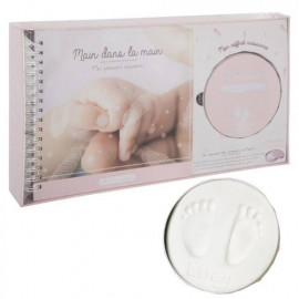 Album De Naissance Avec Boîte À Empreinte Rose Atmosphera 2