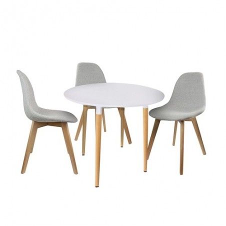 Table Scandinave Ronde Blanche