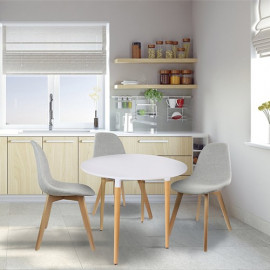 Table Scandinave Ronde Blanche 2