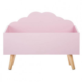 Coffre À Jouets En Bois Forme Nuage Rose Atmosphera For Kids 2
