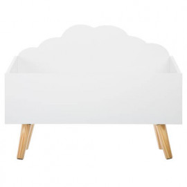 Coffre À Jouets En Bois Forme Nuage Blanc Atmosphera For Kids 2