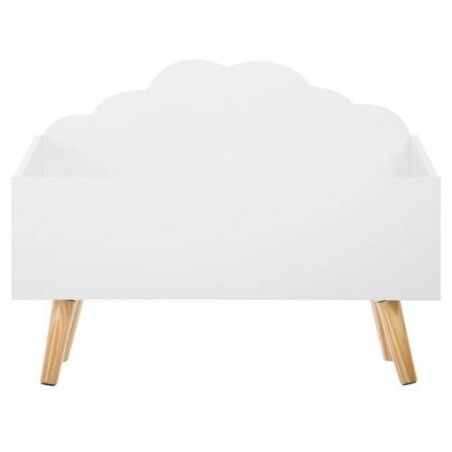 Coffre À Jouets En Bois Forme Nuage Blanc Atmosphera For Kids