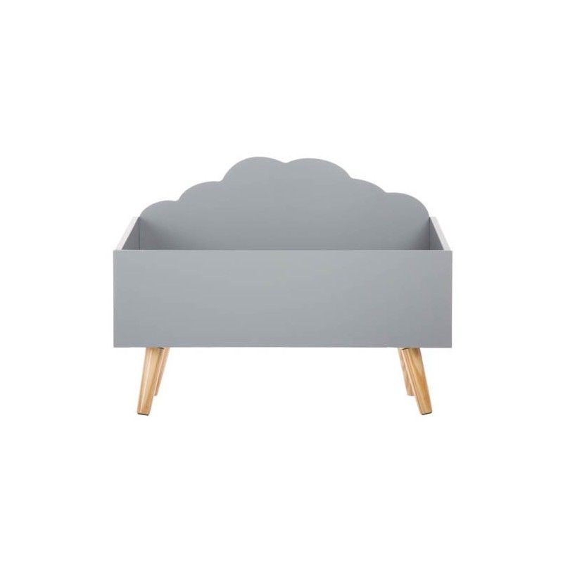 Coffre À Jouets En Bois Forme Nuage Gris Atmosphera For Kids