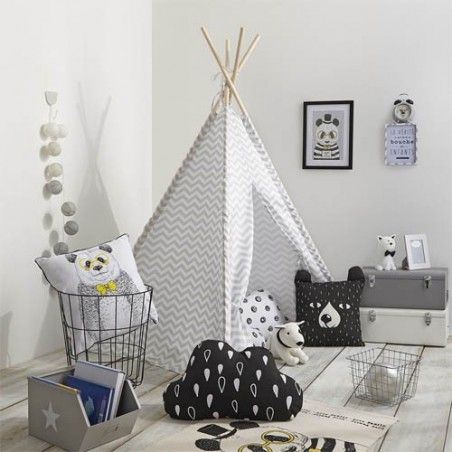 Tipi Déco Enfant 160cm Gris Atmosphera for kids
