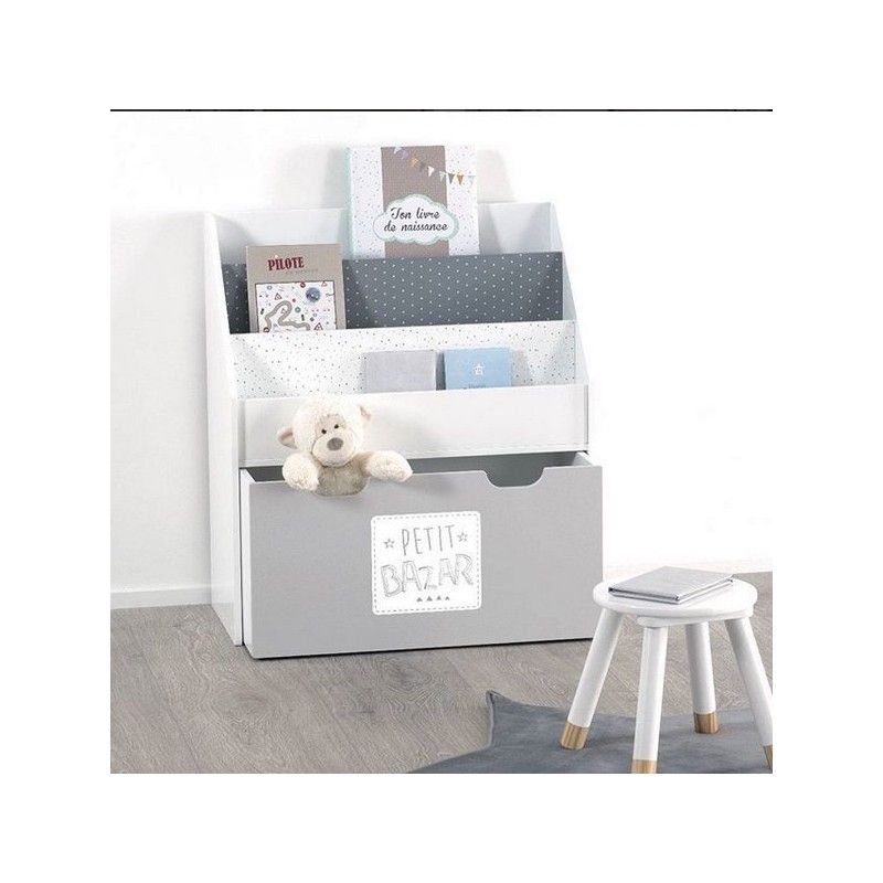 Tabouret Enfant En Bois Douceur Atmosphera for Kids Blanc