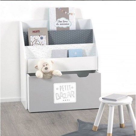 Tabouret Enfant En Bois Douceur Atmosphera for Kids Blanc