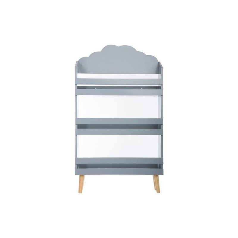 Bibliothèque Enfant En Bois Nuage Atmosphera Gris