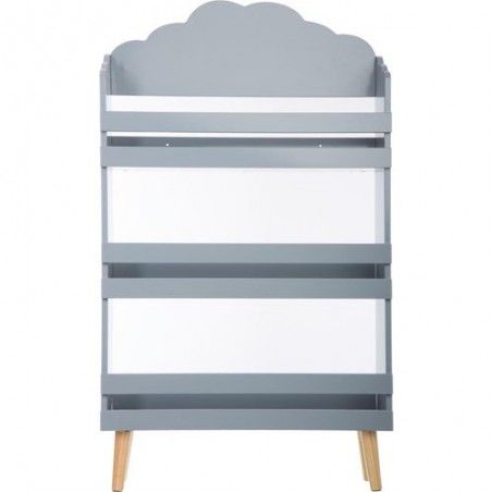 Bibliothèque Enfant En Bois Nuage Atmosphera Gris
